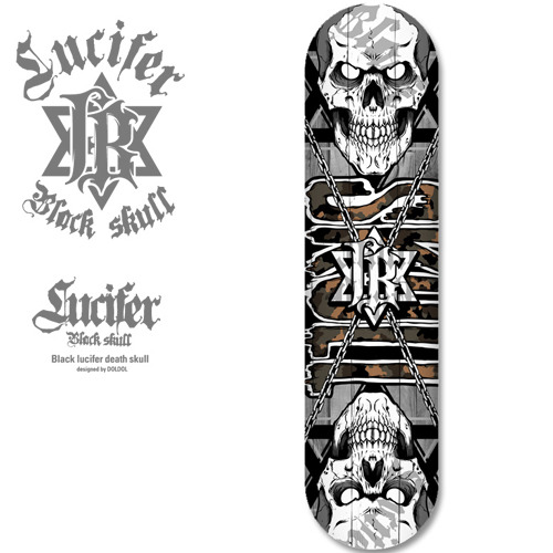 [그래피커] black lucifer_SKATE_02 스케이트보드 스티커