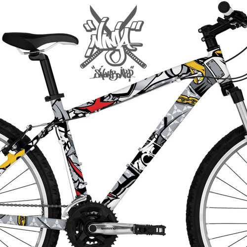 [그래피커] Ninja Taylor-bike-01 MTB 로드자전거 로드바이크 픽시 BMX 자전거 프레임 랩핑 튜닝 스티커 스킨 데칼 