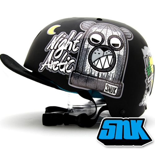 [그래피커] 0017-SNUK-Helmet-04  북극곰 스노우보더 스노우보드 헬멧 튜닝 스티커 스킨 