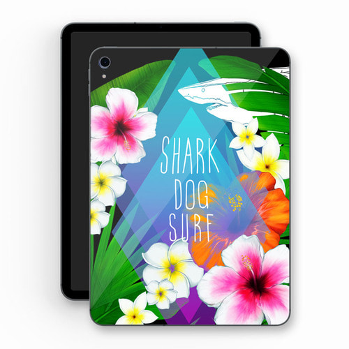 [돌돌] Sharkdog-TabletPC-03 샤크독 서핑 하와이 샤크독 캐릭터 그래픽 디자인  ipad pro 아이패드 프로 에어 미니 갤럭시 탭 LG G패드 튜닝 랩핑 보호 필름 스티커 스킨 데칼 그래피커