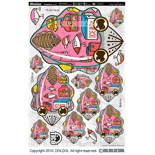 [돌돌] FICO-UVSKIN-Sticker-114 익스트림 낚시 브랜드 &#039;피코&#039; 시즌2 루어 물고기 테클박스 낚시 튜닝 스티커 스킨 데칼 그래피커