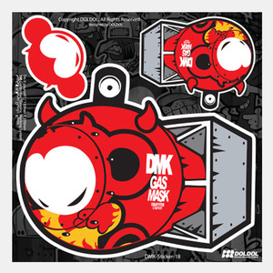 [그래피커] 7-DMK-Sticker-02 캠핑 아이스 쿨러 박스 그래피티 아티스트 데빌몽키 DMK 스노우보드 헬멧 여행가방 자동차 캐릭터 스티커 스킨
