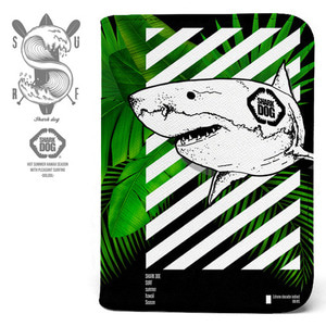 [돌돌] Shark dog-passport-wallets-10 상어 강아지 샤크독 서핑 하와이 캐릭터 그래픽 디자인 여행 여권 케이스 지갑