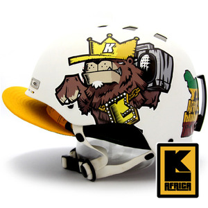 [그래피커] 0019-LK-AFRICA-Helmet-03  아프리카 캠핑 동물 캐릭터 스노우보드 헬멧 튜닝 스티커 스킨 데칼 