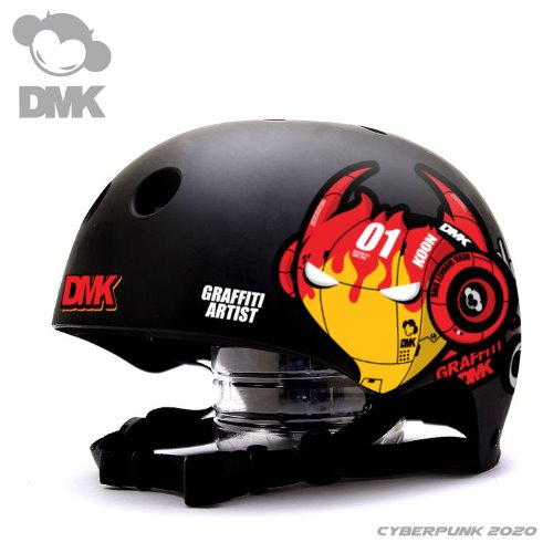 [그래피커] 0008-DMK-Helmet-21 그래피티 아티스트 데빌몽키 dmk 스노우보드 헬멧 튜닝 스티커 스킨