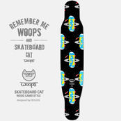 [그래피커] WOOPS_Longboard_22 고양이 웁스 롱보드 튜닝 스티커 스킨 그래피커