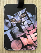 [돌돌] WOOPS-LUGGAGE TAG-09 스케이트보드 고양이 웁스 캐릭터 그래픽 디자인 여행 가방 캐리어 네임택 러기지택 캐리어택 이름표 