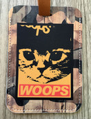 [돌돌] WOOPS-LUGGAGE TAG-03 스케이트보드 고양이 웁스 캐릭터 그래픽 디자인 여행 가방 캐리어 네임택 러기지택 캐리어택 이름표 