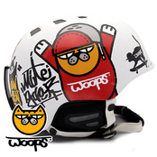 [그래피커] 0018-WOOPS-Helmet-01 스케이트보드 고양이 웁스 캐릭터 디자인 스노우보드 헬멧 튜닝 스티커 스킨