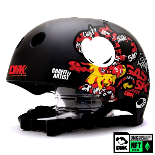 [그래피커] 0008-DMK-Helmet-27 그래피티 아티스트 데빌몽키 dmk 스노우보드 오토바이 헬멧 튜닝 스티커 스킨