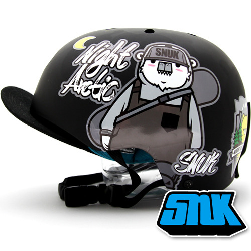 [그래피커] 0017-SNUK-Helmet-05   북극곰 스노우보더 스노우보드 헬멧 튜닝 스티커 스킨 