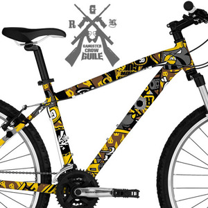 [그래피커] Gangster GUILE-bike-01 MTB 로드자전거 로드바이크 픽시 BMX 자전거 프레임 랩핑 튜닝 스티커 스킨 데칼 