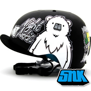 [그래피커] 0017-SNUK-Helmet-03  북극곰 스노우보더 스노우보드 헬멧 튜닝 스티커 스킨 