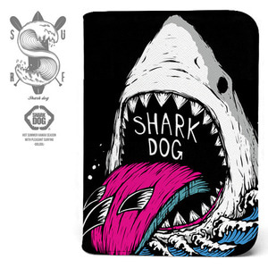 [돌돌] Shark dog-passport-wallets-05 상어 강아지 샤크독 서핑 하와이 캐릭터 그래픽 디자인 여행 여권 케이스 지갑