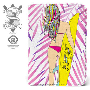 [돌돌] Shark dog-passport-wallets-08 상어 강아지 샤크독 서핑 하와이 캐릭터 그래픽 디자인 여행 여권 케이스 지갑
