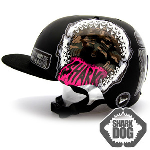 [그래피커] 0014-SharkDOG-Helmet-06  샤크독 서핑 하와이 캐릭터 스노우보드 헬멧 튜닝 스티커 스킨 데칼