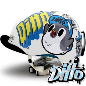 [그래피커] 0023-Ditto-Helmet-02  그래피티 아이스 펭귄 디또 캐릭터 디자인 스노우보드 헬멧 튜닝 스티커 스킨 