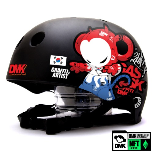 [그래피커] 0008-DMK-Helmet-23 그래피티 아티스트 데빌몽키 dmk 스노우보드 오토바이 헬멧 튜닝 스티커 스킨