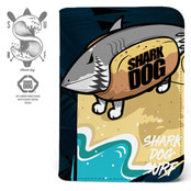 [돌돌] Shark dog-passport-wallets-20 상어 강아지 샤크독 서핑 하와이 캐릭터 그래픽 디자인 여행 여권 케이스 지갑