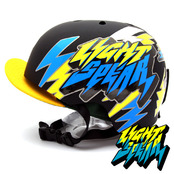 [그래피커] 0001-Light Spear-Helmet-02  라이트스피어 번개 용 캐릭터디자인 스노우보드  헬멧 튜닝 스티커 스킨